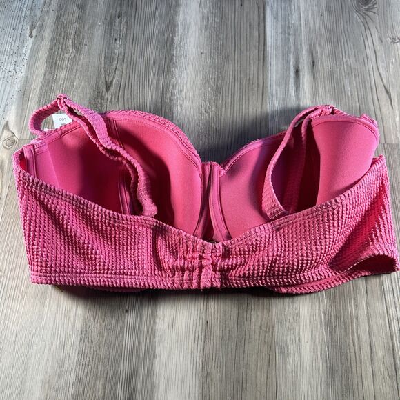 NWT Adore Me Rachelle Women's Hot Pink Bikini Top Plus  Size 40G - Picture 4 of 8